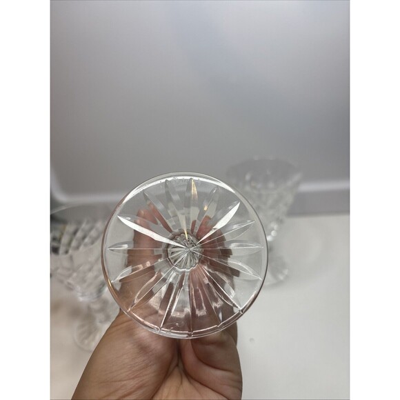 3 WATERFORD ADARE CUT CRYSTAL PORT/ CLARET WINE GLASS STEMWARE 5” H - Picture 7 of 14